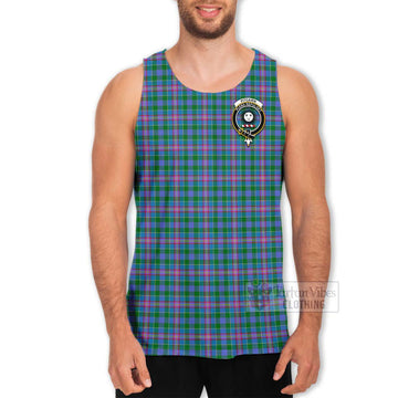 Pitcairn Tartan Men's Tank Top with Family Crest Celtic Skull Style - Tartan Vibes Clothing