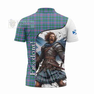 Pitcairn Crest Tartan Zipper Polo Shirt Inspired by the Freedom of Scottish Warrior - Tartan Vibes Clothing