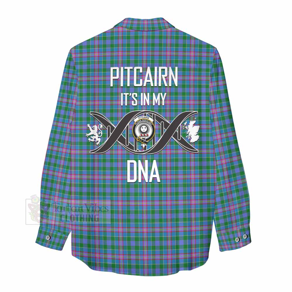Pitcairn Tartan Women's Casual Shirt with Family Crest DNA In Me Style - Tartan Vibes Clothing