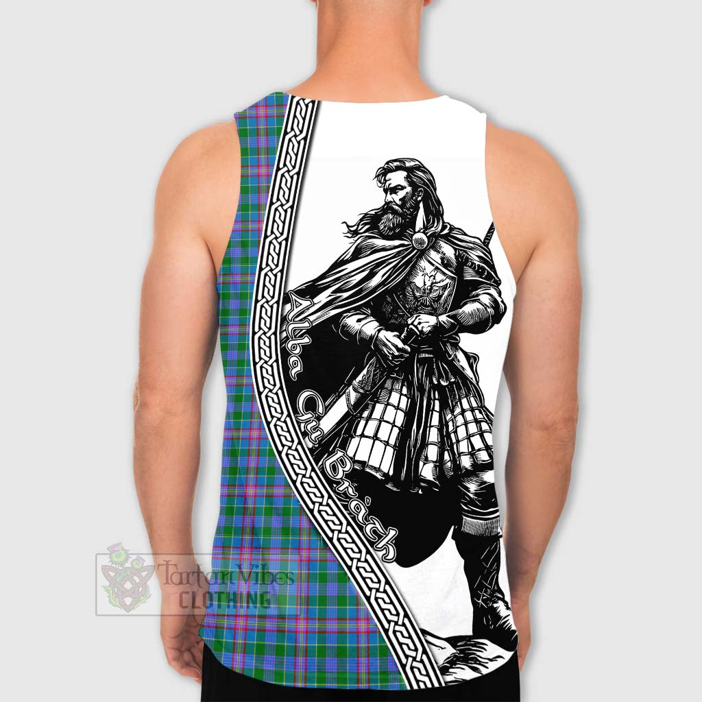 Pitcairn Tartan Clan Crest Men's Tank Top with Highlander Warrior Celtic Style - Tartan Vibes Clothing