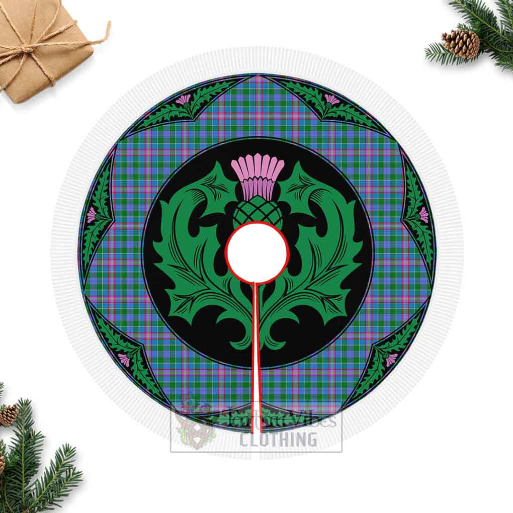 Pitcairn Tartan Christmas Tree Skirt Scottish Thistle Style Fringed Tree Skirts - Tartan Vibes Clothing