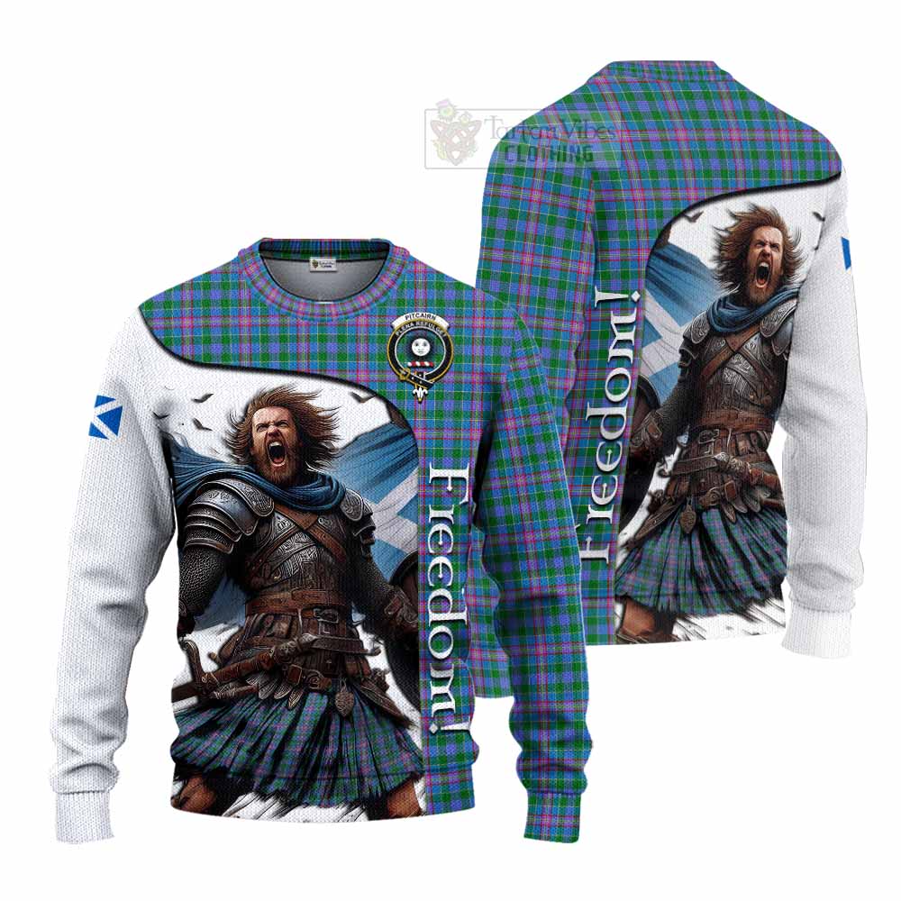 Pitcairn Crest Tartan Knitted Sweater Inspired by the Freedom of Scottish Warrior - Tartan Vibes Clothing