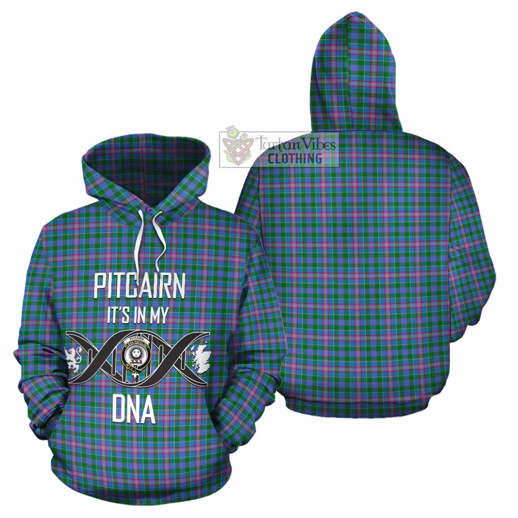 Pitcairn Tartan Cotton Hoodie with Family Crest DNA In Me Style Zip Hoodie - Tartan Vibes Clothing