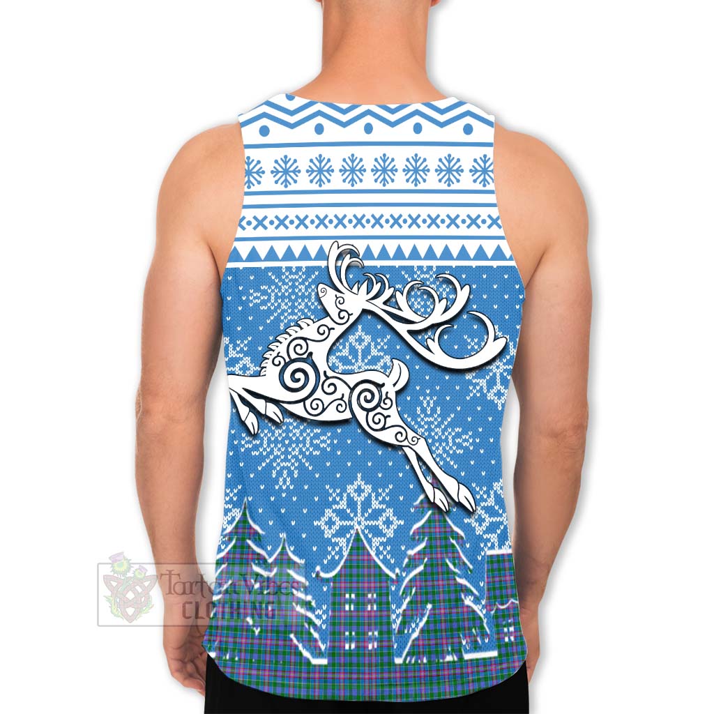 Pitcairn Clan Christmas Men's Tank Top Celtic Reindeer Style - Tartan Vibes Clothing