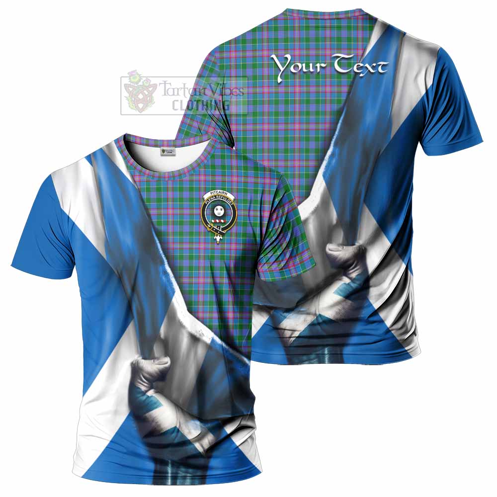 Pitcairn Tartan T-Shirt with Family Crest Scotland Patriotic Style - Tartan Vibes Clothing