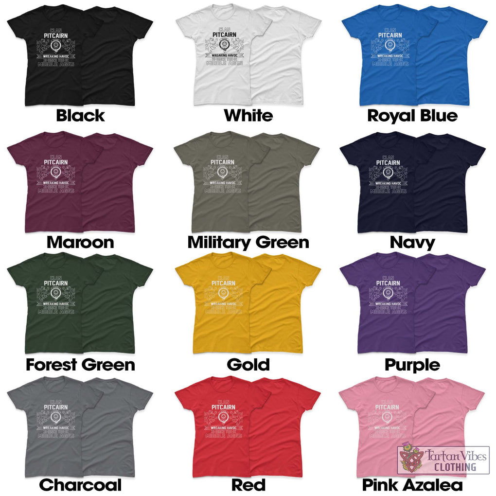 Pitcairn Family Crest 2D Cotton Women's T-Shirt Wreaking Havoc Style - 2D-tartanvibesclothing