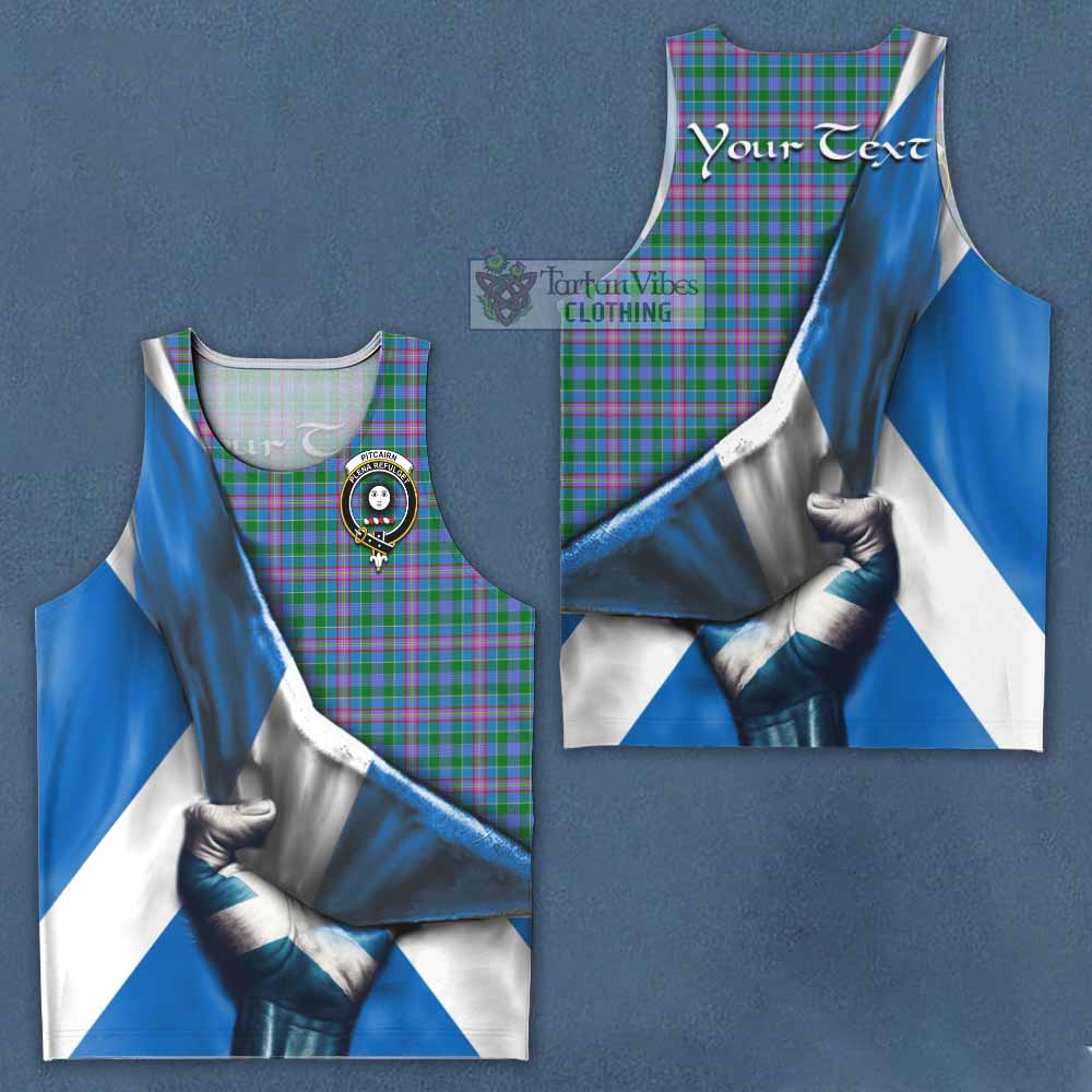 Pitcairn Tartan Men's Tank Top with Family Crest Scotland Patriotic Style - Tartan Vibes Clothing