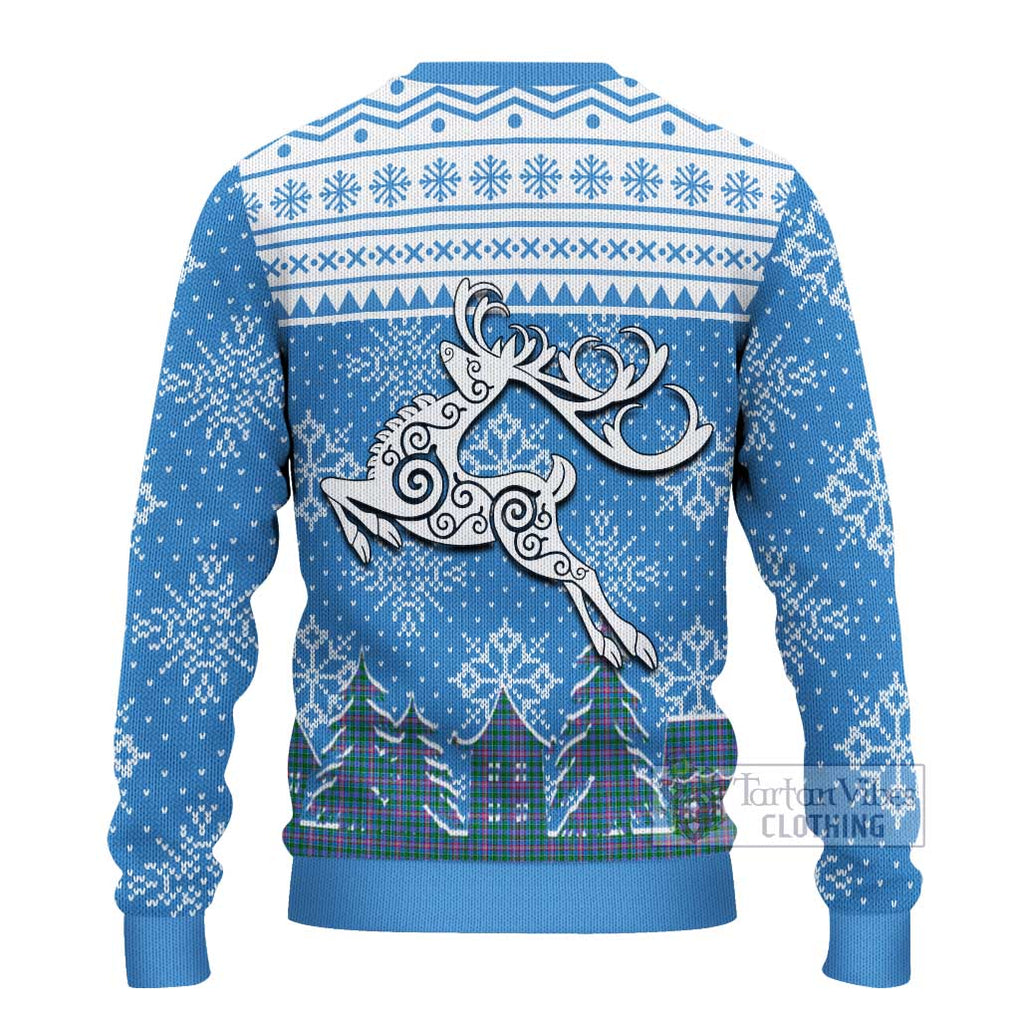 Pitcairn Clan Christmas Ugly Sweater Celtic Reindeer Style - Tartan Vibes Clothing