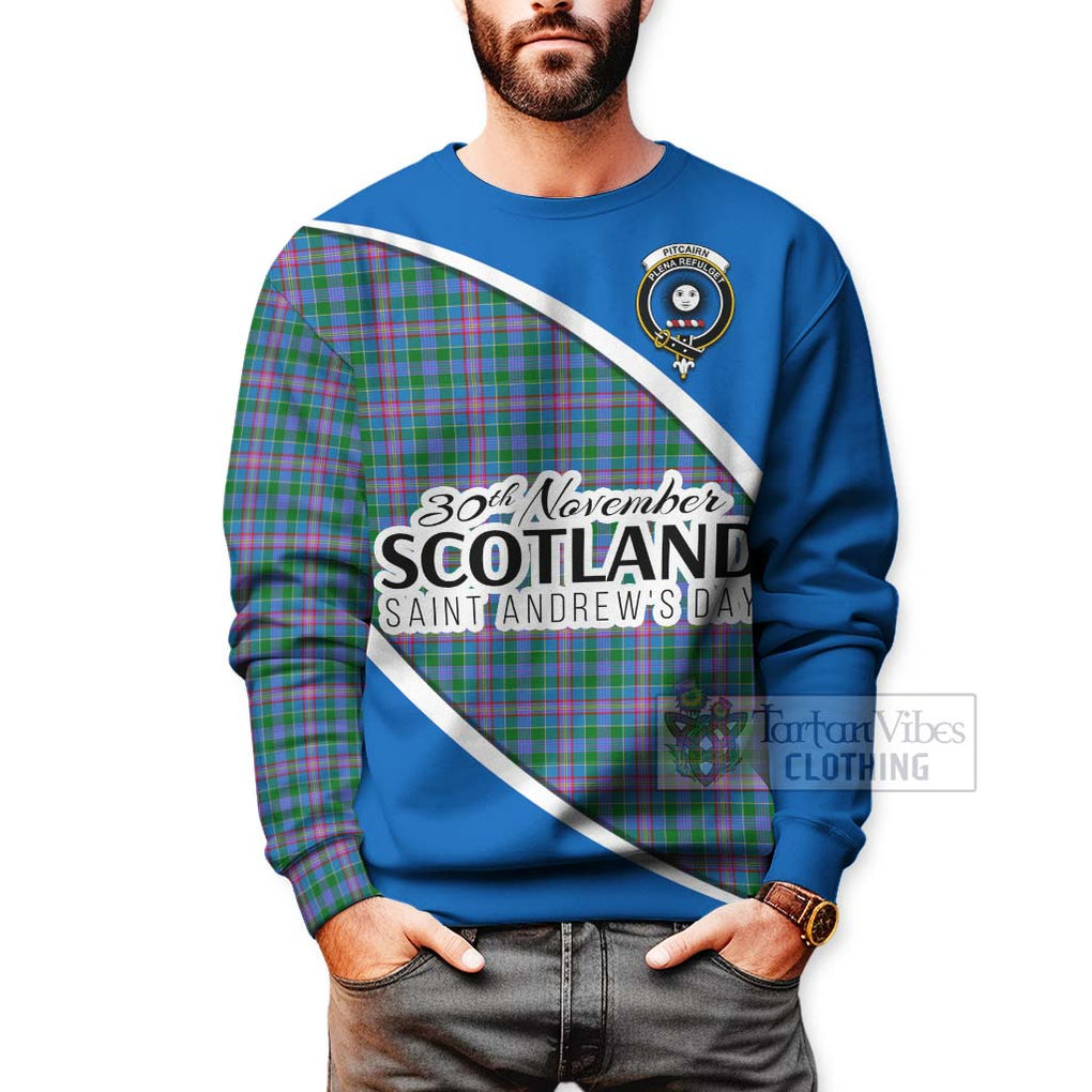 Pitcairn Family Crest Tartan Sweatshirt Celebrate Saint Andrew's Day in Style - Tartan Vibes Clothing