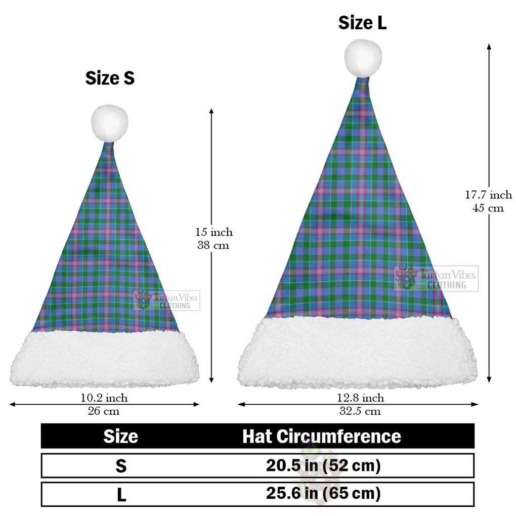 Pitcairn Tartan Christmas Santa Hats Christmas Hat L 25.6in (65cm) - Tartan Vibes Clothing