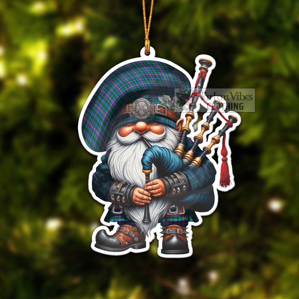 Pitcairn Tartan Bagpiper Gnome Christmas Ornament - Tartan Vibes Clothing