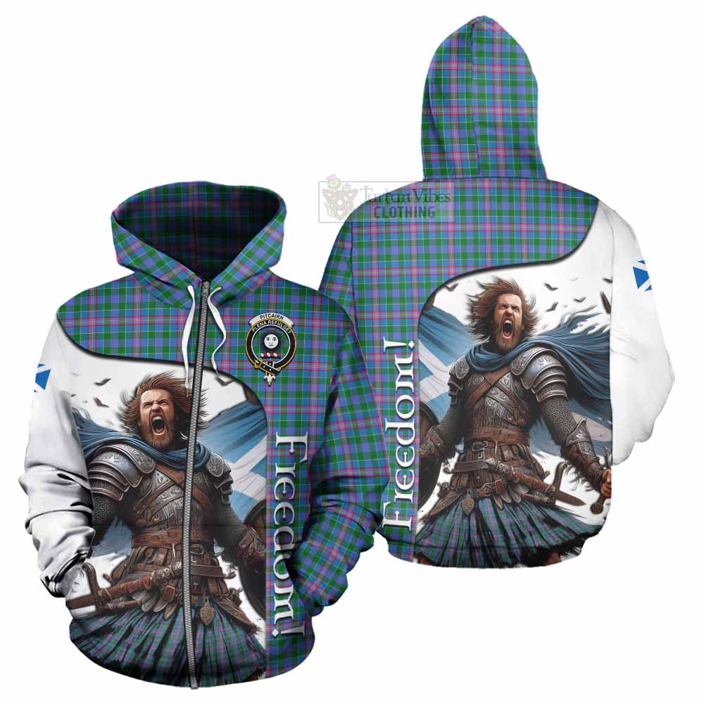 Pitcairn Crest Tartan Hoodie Inspired by the Freedom of Scottish Warrior Zip Hoodie - Tartan Vibes Clothing