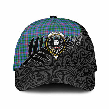 Pitcairn Crest Tartan Classic Cap with New Zealand Silver Fern Half Style