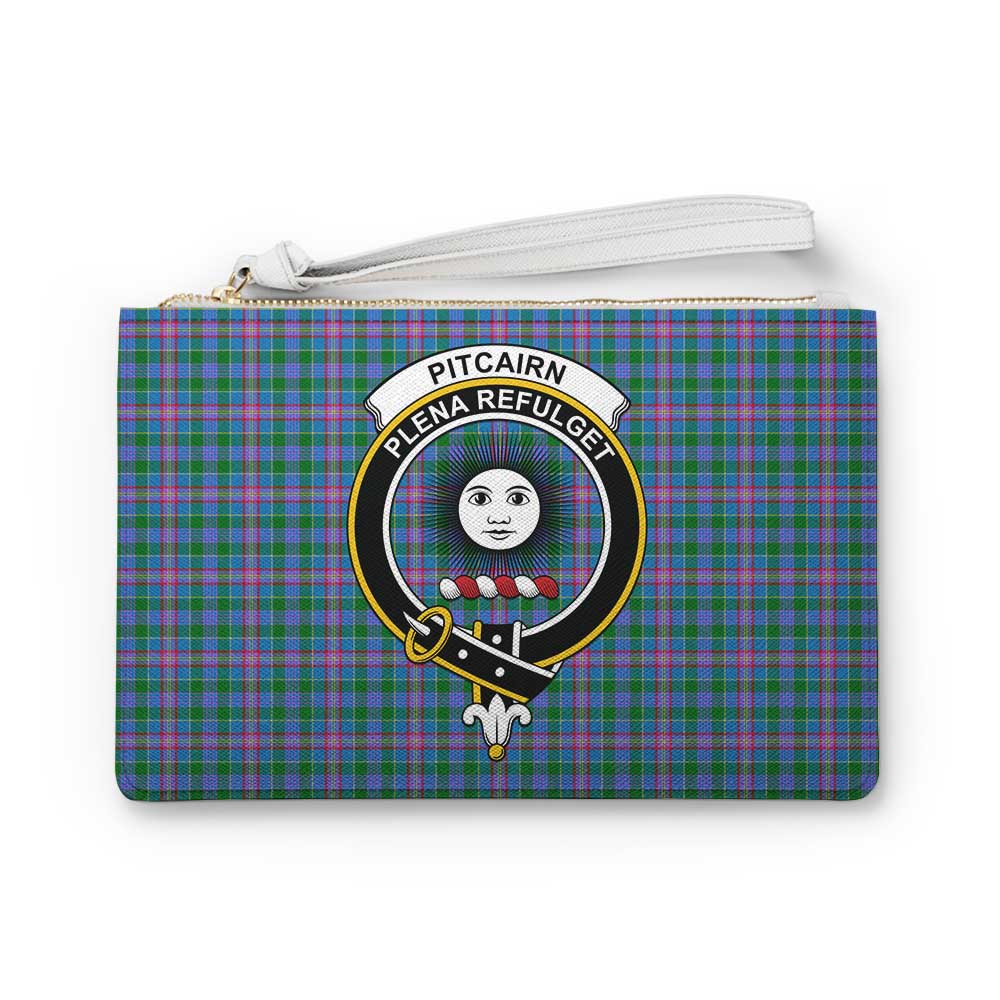 Tartan Vibes Clothing Pitcairn Family Crest Tartan Clutch Bag