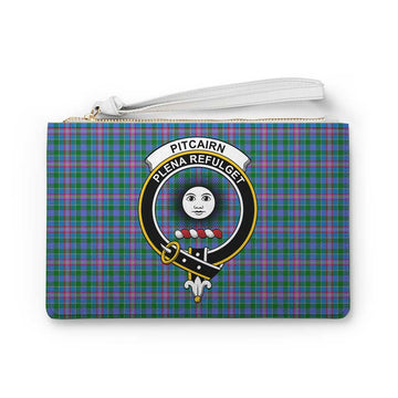 Tartan Vibes Clothing Pitcairn Family Crest Tartan Clutch Bag