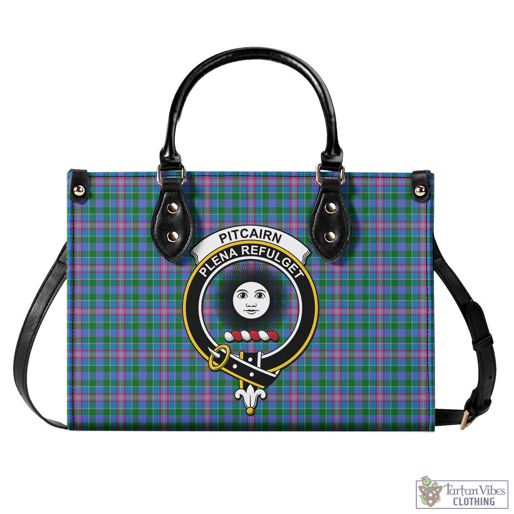 Pitcairn Tartan Luxury Leather Handbags with Family Crest - Tartan Vibes Clothing
