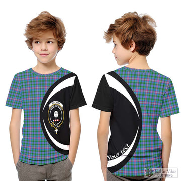 Pitcairn Tartan Kid T-Shirt with Family Crest Circle Style Youth XL Size14 - Tartan Vibes Clothing