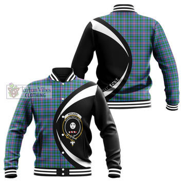 Pitcairn Tartan Baseball Jacket with Family Crest Circle Style Unisex - Tartan Vibes Clothing
