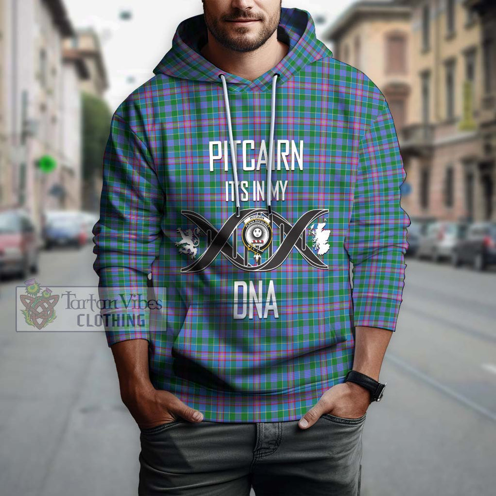Pitcairn Tartan Hoodie with Family Crest DNA In Me Style Pullover Hoodie - Tartan Vibes Clothing