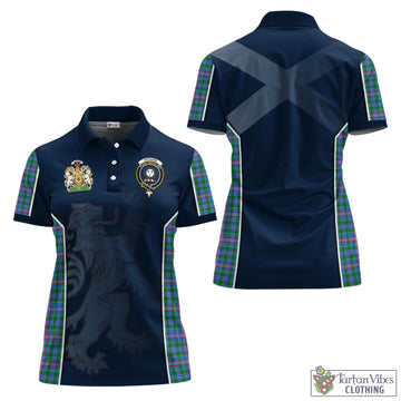 Pitcairn Tartan Women's Polo Shirt with Family Crest and Lion Rampant Vibes Sport Style Women - Tartan Vibes Clothing