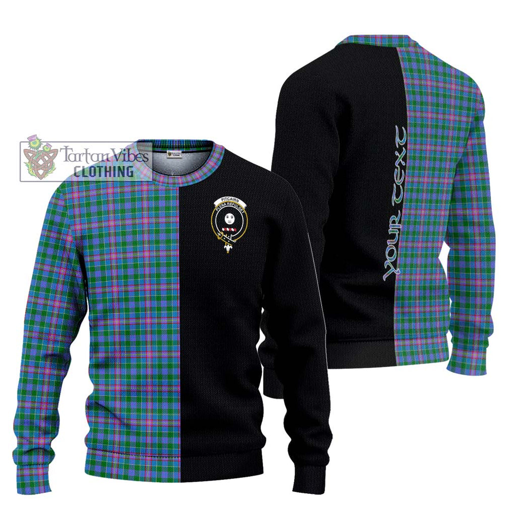 Pitcairn Tartan Ugly Sweater with Family Crest and Half Of Me Style Unisex - Tartan Vibes Clothing