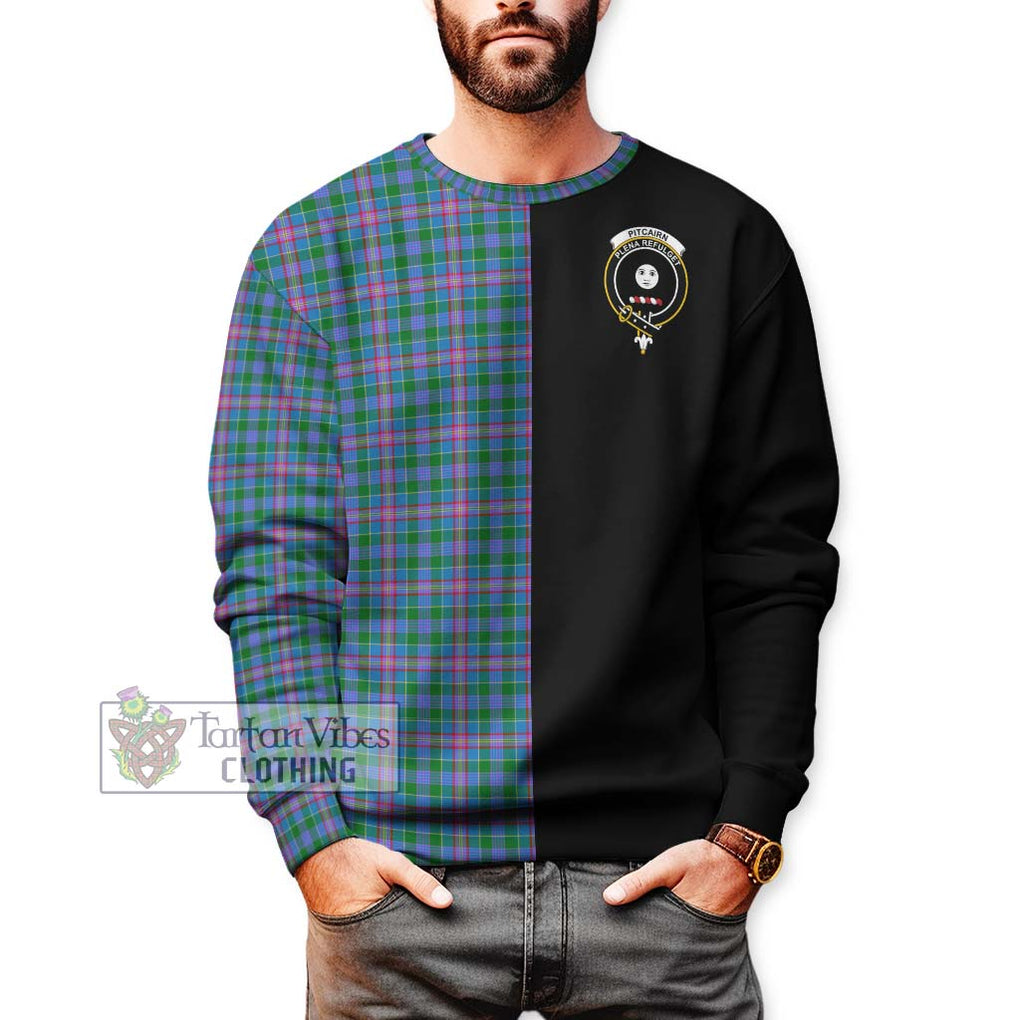 Pitcairn Tartan Sweatshirt with Family Crest and Half Of Me Style Unisex - Tartan Vibes Clothing