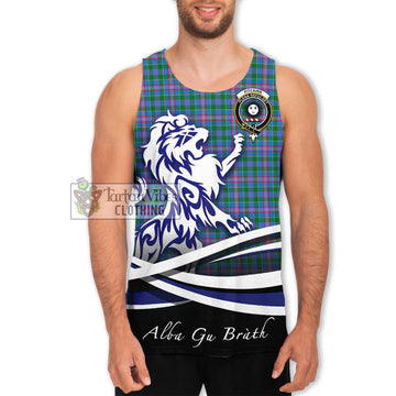 Pitcairn Tartan Men's Tank Top with Alba Gu Brath Regal Lion Emblem Men - Tartan Vibes Clothing