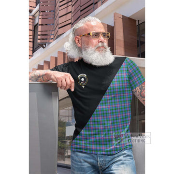 Pitcairn Tartan Cotton T-shirt with Family Crest and Military Logo Style Men's Shirt - Tartan Vibes Clothing