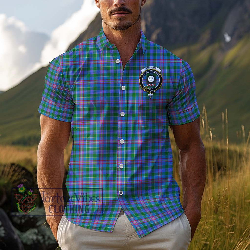 Pitcairn Tartan Cotton Hawaiian Shirt with Family Crest Kid - Tartan Vibes Clothing