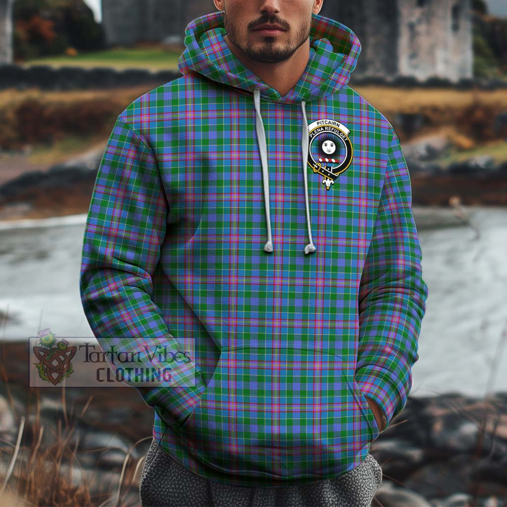 Pitcairn Tartan Cotton Hoodie with Family Crest Zip Hoodie - Tartan Vibes Clothing