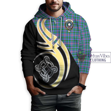 Pitcairn Tartan Hoodie with Family Crest and Celtic Symbol Style Zip Hoodie - Tartan Vibes Clothing
