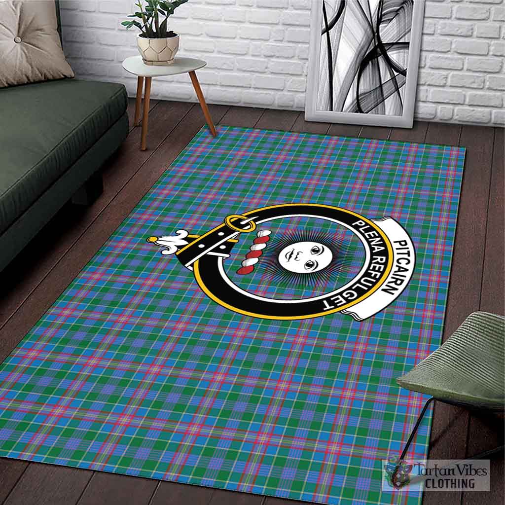 Pitcairn Tartan Area Rug with Family Crest L 59*86 inch (150x220 cm) - Tartan Vibes Clothing