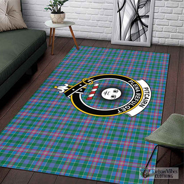 Pitcairn Tartan Area Rug with Family Crest L 59*86 inch (150x220 cm) - Tartan Vibes Clothing