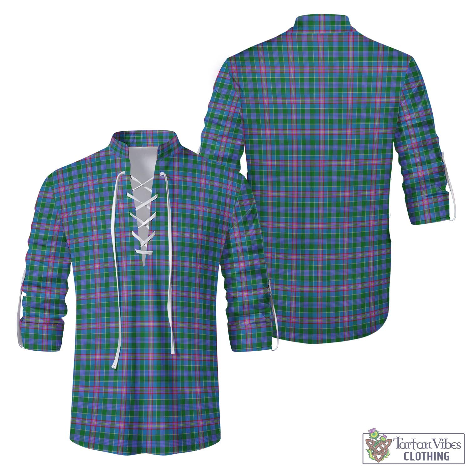 Pitcairn Tartan Men's Scottish Traditional Jacobite Ghillie Kilt Shirt Men - Tartan Vibes Clothing