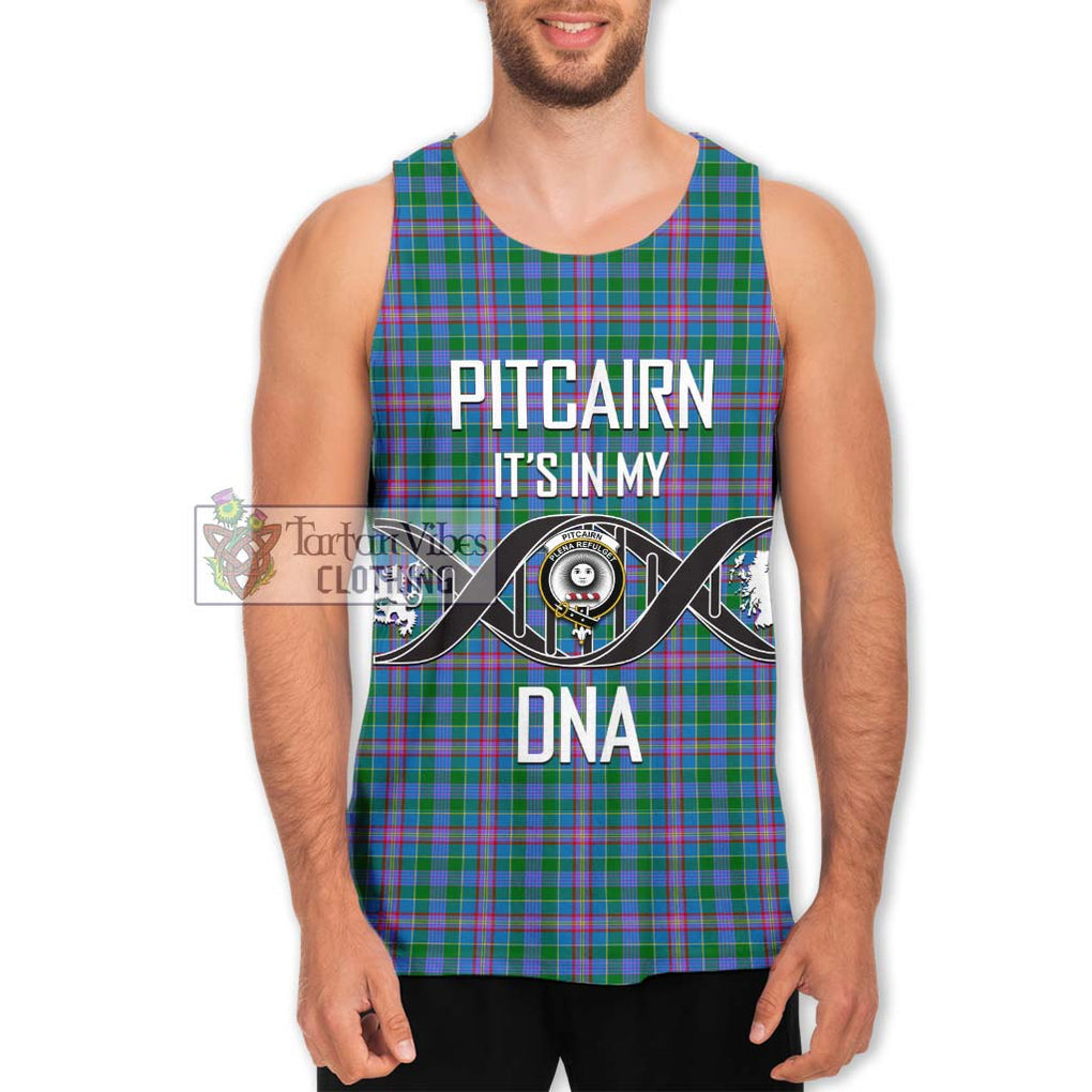 Pitcairn Tartan Men's Tank Top with Family Crest DNA In Me Style Men - Tartan Vibes Clothing