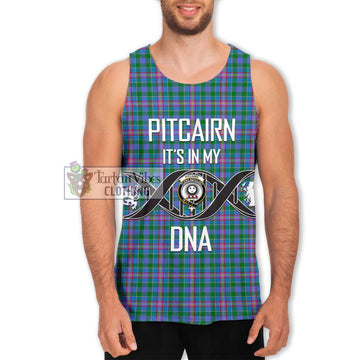Pitcairn Tartan Men's Tank Top with Family Crest DNA In Me Style Men - Tartan Vibes Clothing