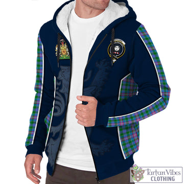 Pitcairn Tartan Sherpa Hoodie with Family Crest and Lion Rampant Vibes Sport Style Unisex - Tartan Vibes Clothing