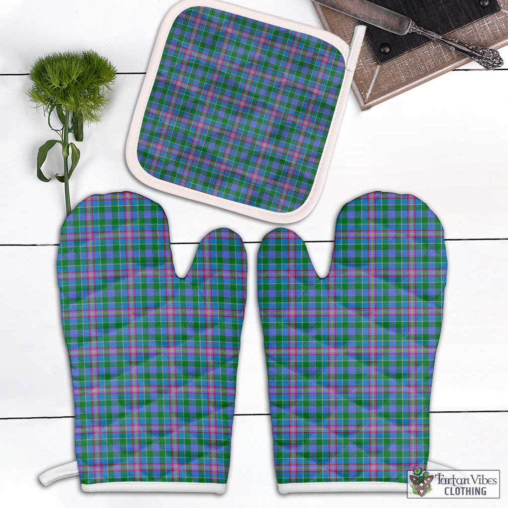 Pitcairn Tartan Combo Oven Mitt & Pot-Holder Combo 2 Oven Mitt & 1 Pot-Holder Black - Tartan Vibes Clothing