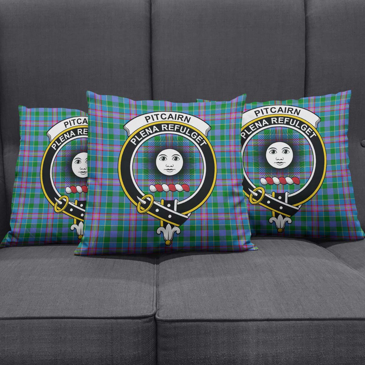 Pitcairn Tartan Pillow Cover with Family Crest Rectangle Pillow Cover 51*91cm - Tartan Vibes Clothing