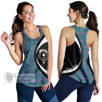Pitcairn Tartan Women's Racerback Tanks with Family Crest Circle Style 4XL - Tartan Vibes Clothing