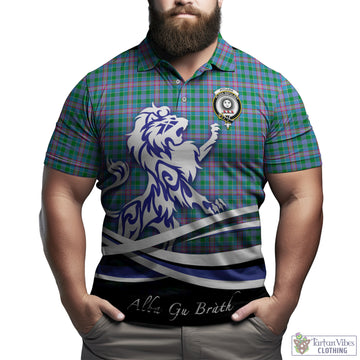 Pitcairn Tartan Polo Shirt with Alba Gu Brath Regal Lion Emblem Kid - Tartan Vibes Clothing