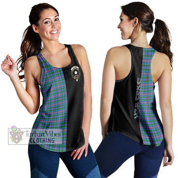 Pitcairn Tartan Women's Racerback Tanks with Family Crest and Half Of Me Style 4XL - Tartan Vibes Clothing