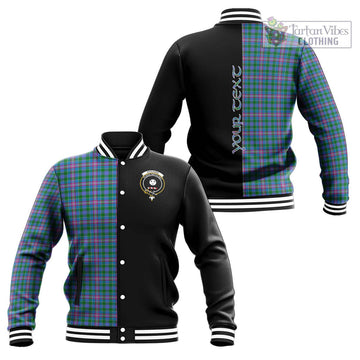 Pitcairn Tartan Baseball Jacket with Family Crest and Half Of Me Style Unisex - Tartan Vibes Clothing