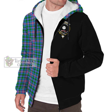 Pitcairn Tartan Sherpa Hoodie with Family Crest and Half Of Me Style Unisex S - Tartan Vibes Clothing