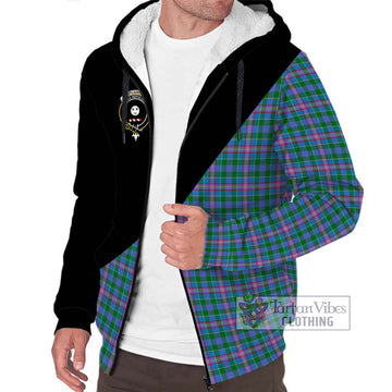 Pitcairn Tartan Sherpa Hoodie with Family Crest and Military Logo Style Unisex S - Tartan Vibes Clothing