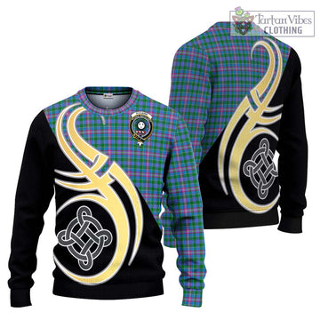 Pitcairn Tartan Ugly Sweater with Family Crest and Celtic Symbol Style Unisex - Tartan Vibes Clothing