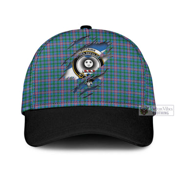 Pitcairn Hunting Tartan Classic Cap with Family Crest In Me Style