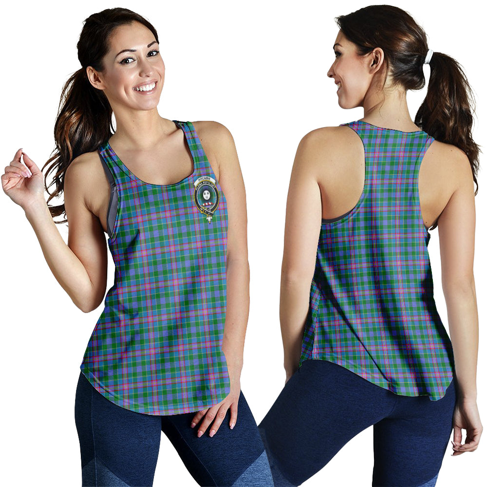 Pitcairn Tartan Women Racerback Tanks with Family Crest 4XL - Tartan Vibes Clothing