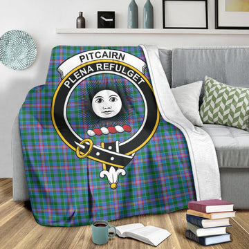 Pitcairn Tartan Blanket with Family Crest X-Large 59 x 79 inches 150 x 200 cm - Tartan Vibes Clothing