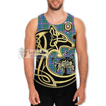 Pitcairn Tartan Men's Tank Top with Family Crest Celtic Wolf Style Men - Tartan Vibes Clothing